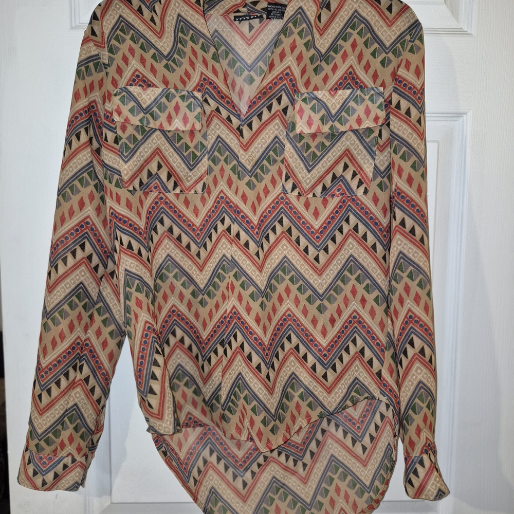 Forever 21 Geometric Patterned Blouse
